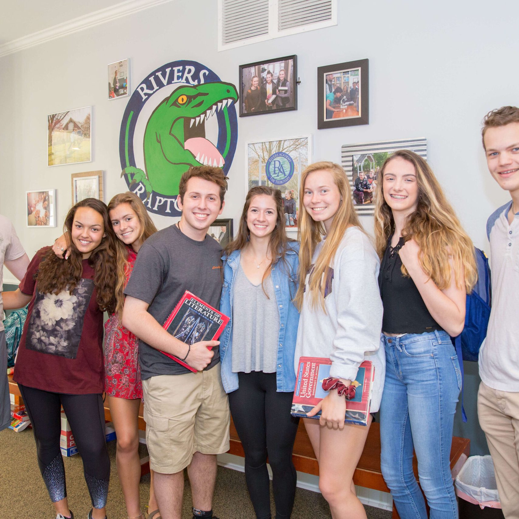 Group of high school students